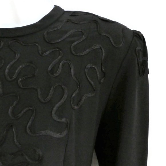 NEW Adolph Schuman For Lilli Ann Dress Vintage 60s RiC RaC Ribbon Zipper Peplum - Picture 5 of 11